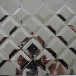 正方形图案3D压花艺术不锈钢装饰板