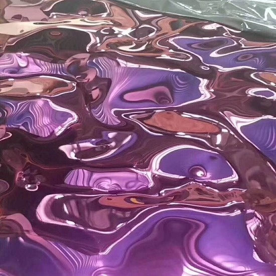 Purple Color Wave Stainless Steel Sheets