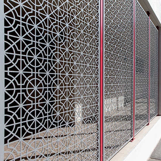Villa Laser Cut Metal Screen Aluminium panel metal screen partition