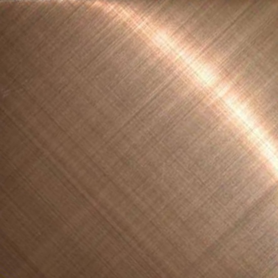 Cross Hairline Brushed Rose Gold Stainless Steel Sheets