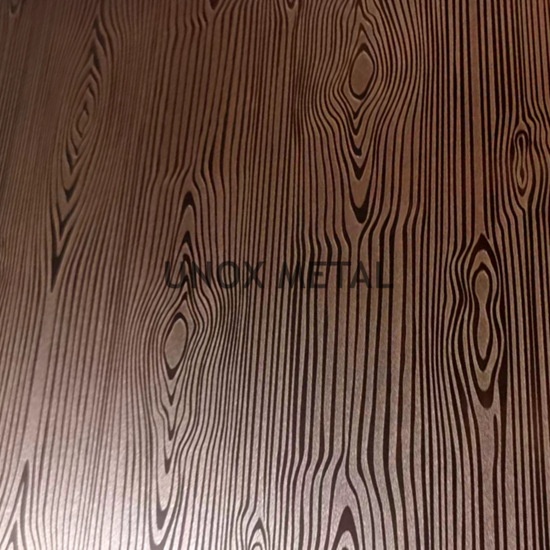 Wood Pattern Etched Stainless Steel Sheet