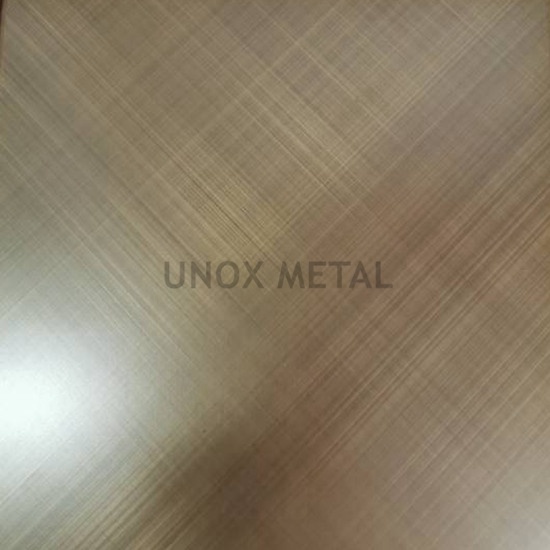 Hairline Copper Color Stainless Steel Sheet