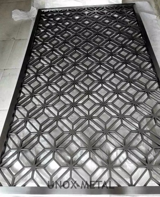 Black Hairline Stainless Steel Decorative Screen Panel