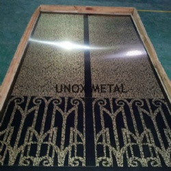 Black Etched Stainless Steel Elevator Sheet